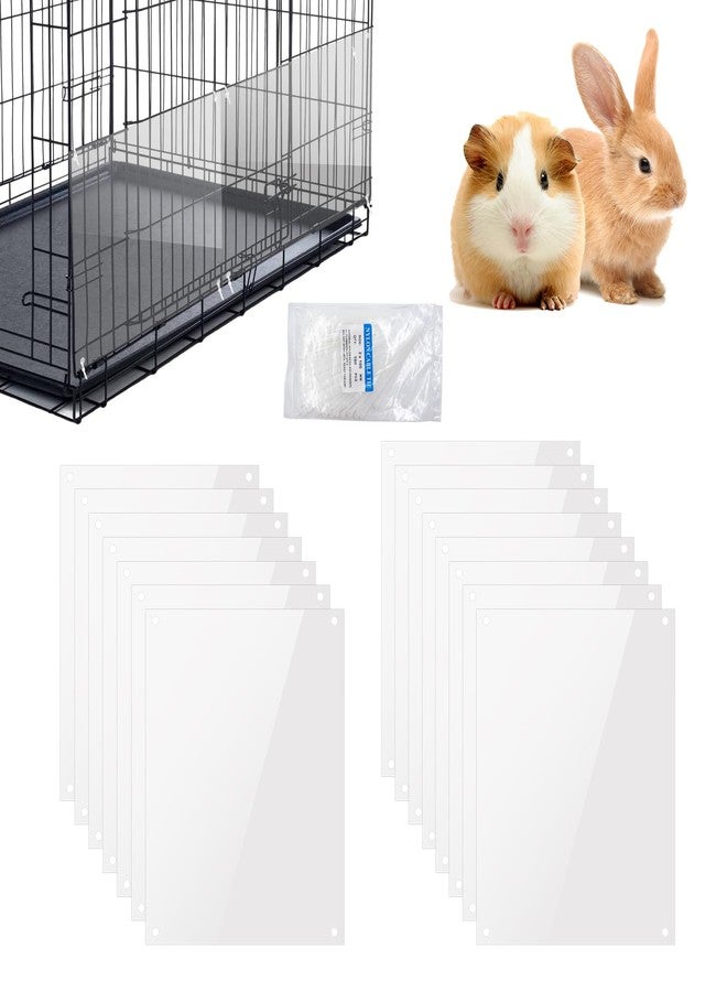 BingegePet 15-Pack Transparent Cage Scatter Guards - PVC Pet Enclosure Barriers with Zip Ties | Mess Prevention Panels for Rabbit, Ferret, Chinchilla & Small Animal Cages - Image 1